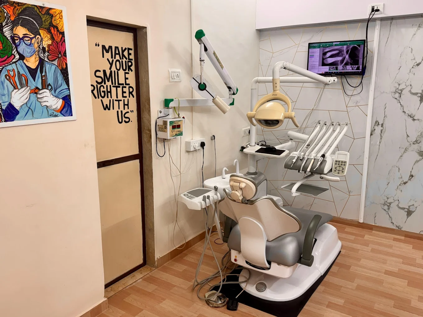 The clean and modern interior of Rain Dental Clinic.